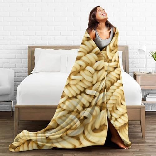 Instant Noodles Blanket, Novelty Instant Noodles Throw Blanket Gift Soft Cozy Flannel Fleece Blanket for Couch Beds Office Bedroom (50"x40")