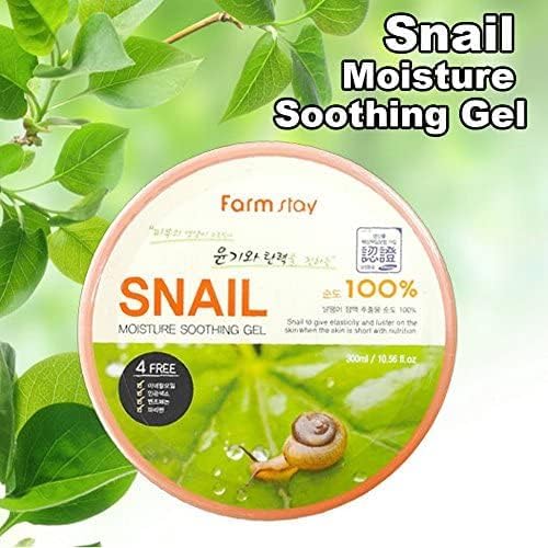 FARMSTAY Moisture Soothing Gel Snail 10.14 oz. /300ml Hydrates & Soothes for Moisture