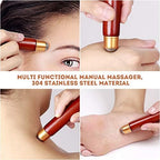 Back Scratcher for Women Men Adults Extendable with Roller Ball & Solid Wood Handle & Sturdy 304 Stainless Steel Claw, Handheld Massager for Face Neck Foot Body