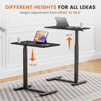 Sweetcrispy Overbed Bedside Table with Wheels, Adjustable Hospital & Home Use Bed Table, Rolling Laptop Table, Mobile Standing Desk, Black