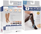 Truform Sheer Compression Stockings, 15-20 mmHg, Women's Knee High Length, 20 Denier, Nude, Small