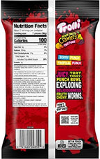 Trolli Sour Gummy Worms, Fruit Punch, 7.2 Ounce | Sour Brite Crawlers | Pack of 2