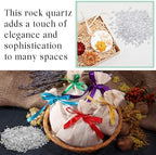 Landical 5 Lbs Clear Quartz Crystal Chip Bulk Small Crystal Stone Tumbled Gravel Natural Rock Quartz Crushed Stone for Crafts Fish Tank Aquarium Vases Filler Decor Reiki Energy Balancing(White)