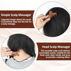 4-in-1 Wooden Scalp Massager Comb, Wooden Hair Scalp Comb Hair Growth Head Massager Scalps Guasha Tool Gua Sha Combs for Face & Body Wood Massage Combs for Stress Relief Relaxation Circulation