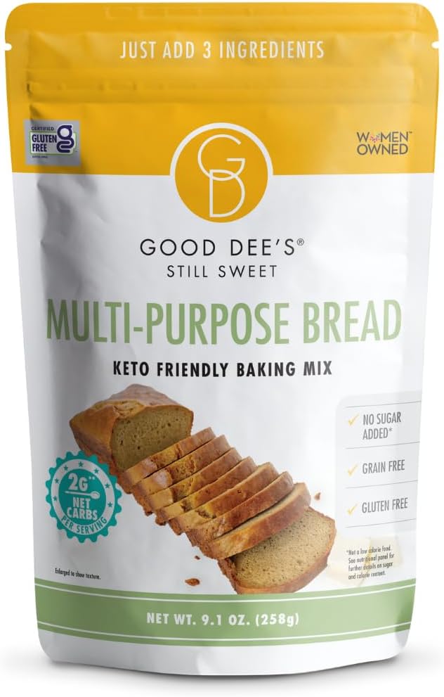 Good Dees Low Carb Baking Mix, Multi-Purpose Keto Bread Mix, Keto Baking Mix, Gluten Free, No Sugar Added, Grain-Free, Dairy-Free, Diabetic (2g Net Carbs, 12 Servings)