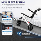 Portable Folding Wheelchair,Transport Wheelchair Lightweight Folding Wheelchairs for Adults and Seniors 180lbs Travel Narrow Doorways Wheel Chair, Aluminum Wheelchairs for Elderly A
