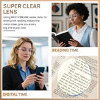 OCCI CHIARI Large Frame Reading Glasses for Women Retro Square Readers