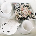 20-ct 6.5 Black Rose Floral Napkins for Decoupage - Decorative Paper for Mother's Day, Shabby Chic Dinner - Kate