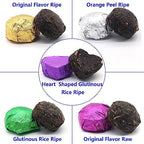 LWXLJMJZC－Ripe Puerh Tea Mini Cake 30pcs(10 Tastes*3pcs) |Yunnan Pu-erh Tea |Rice Balls (Cook&uncook) Pu'erh Tea | Mini Tuo Cha Black Tea