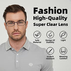 6-Pack Metal Reading Glasses Blue Light Blocking Spring Hinge Readers Lightweight Sturdy Comfortable
