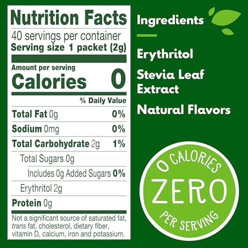 Truvia® Calorie-Free Sweetener Stevia Leaf Packets, 240 Count (16.9 oz Carton)