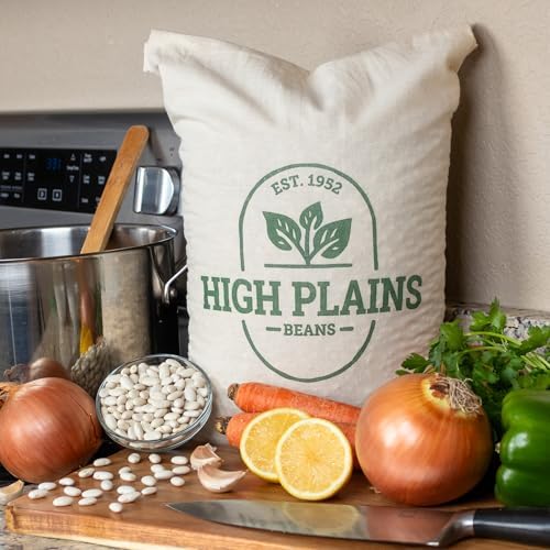 High Plains Great Northern White Beans | 10 Pound Bag | Farm-Fresh Northern White Beans | Non-GMO Verified | High Protein & Fiber Source | Dry Beans | Directly Sourced from Local Farmers