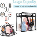 Hoiny Clear Bag for Stadium Events Approved, 12x6x12 Large Transparent Tote, Clear Bag for Gym Concert Sports