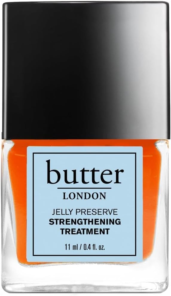 butter LONDON Nail Strengthener for Damaged Nails, Jelly Preserve - Pink Translucent Finish Nail Polish Strengthens, Nourishes & Rejuvenates Nail Beds & Roots - Nail Care Products