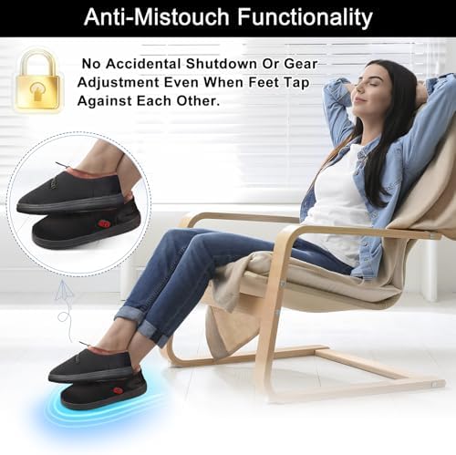 Heated Slippers, Kamlif 7.4V Electric Heated Shoes Foot Warmers with 22.2 Wh Rechageable Batteries, Winter House Memory Foam Slppers for Men Women Cold