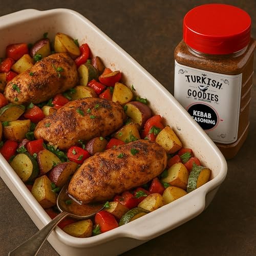 Turkish Kebab Seasoning Mix 10oz – Mediterranean Spice Blend with Cumin, Aleppo & Urfa Peppers, Garlic, Sumac - Grill & BBQ Spice - Resealable Jar