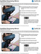 EarthLite Adjustable Face Down Mirror - Supports Vitrectomy, Retinal Detachment & Macular Hole Recovery, Silver, Standard,4" L x 8" W