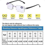 New Diamond-Cut Bifocal Progressive and Anti-Blue Eyewear, Far and Near Dual-Use Rimless Ultralight Reading Glasses