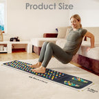 Foldable Foot Massage Mat, Reflexology Walk Stone Road Acupressure Mat with Chart, Feet Pressure Point Mat for Long Sitting Elderly Students and Office Workers (68.9 x 13.78 Inches)
