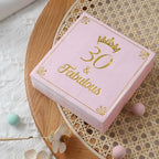 30th Birthday Cocktail Napkins for Women Her, 30th Birthday Party Decorations, Pink Beverage Napkins for Cake Dessert Table, 30th Birthday Party Supplies, 50 Pcs Disposable Napkins, 3-Ply