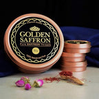 Golden Saffron, Finest Pure Premium All Red Saffron Threads, Grade A+ Super Negin, Non-GMO Verified. For Tea, Paella, Rice, Desserts, Golden Milk and Risotto (50.0 Grams)