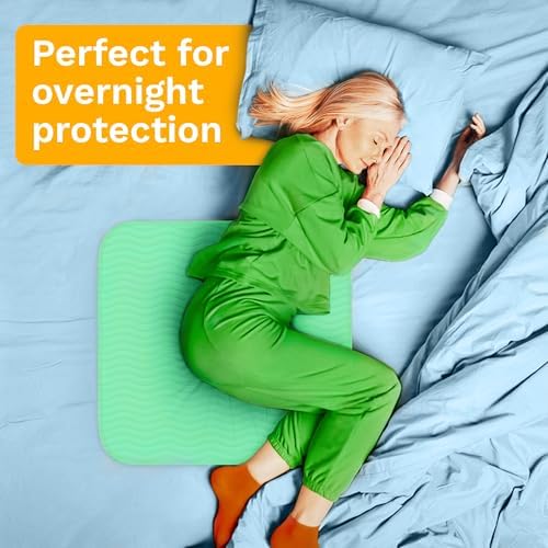 GREEN LIFESTYLE® Washable Underpads - Heavy Absorbency Reusable Bedwetting Incontinence Pads for Kids, Adults, Elderly, and Pets - Toddler Mattress Pads for Bed, Sofa, Floor (Pack of 4 - 34x36)
