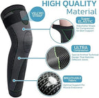2Pcs KNEECA Tourmaline Acupressure Selfheating Knee Sleeve, Tourmaline Acupressure Self-Heating Shaping Socks, Mugwort Acupressure Shaping Knee Pads, Wormwood Self-Heating Knee Pads for (Black,L)