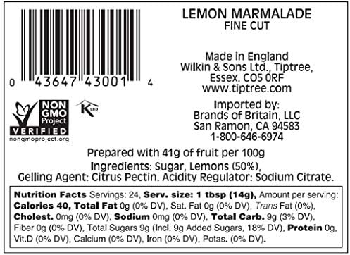 Tiptree Lemon Marmalade, 12 Ounce (Pack of 6)