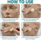 Nuanchu 30 Pair Gentle Adhesive Grip Tubing Skin Fixation Gentle Adhesive Grip Nasal Cannula System Beige Adhesives Pads for Secure Cannula Tubing Hold Skin Friendly CPAP Oxygen Accessories