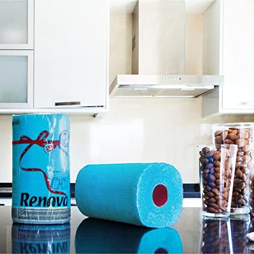 Renova Blue Paper Towel Pack - 1 Roll - 120 Sheets - 2 Ply - FSC Certified - Sustainable & Absorbent