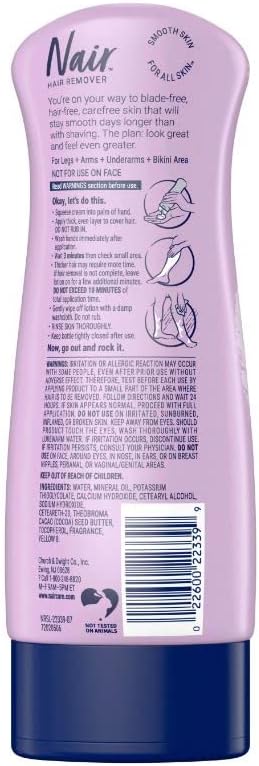 Nair Hair Remover Lotion Cocoa Butter & Vitamin-E 9 Ounce (266ml) (6 Pack)