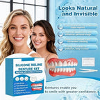 1Pcs Full Set of Silicone Dentures, Complete Moldable False Teeth for Men Women Comfortable