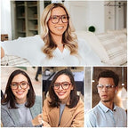 AMOMOMA 3 Pack Oversized Aviator Spring Hinge Reading Glasses for Women Men,Retro Blue Light Computer Reader Frame AM6081
