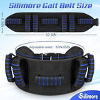 Gait Belt for Seniors with Handles, Gate Belts Medical with Quick Release Latch - Elderly Physical Therapy Transfer Belt for Lifting Seniors,Patients,Disabled(Blue)
