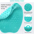 AXLOFO® Shower Foot Scrubber Mat, XL Larger Size Foot Massager Mat with Non-Slip Suction Cups - Cleans, Exfoliationl, Massages Your Feet Without Bending, Foot Circulation & Relieve Tired Feet (Green)