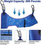 Universal Full Body Mesh Lift Sling with Commode Opening,Polyester Slings for Patient Lifts -Compatible with Hoyer, Invacare, McKesson, Drive, Lumex, Medline, Joerns (X-Large)