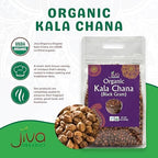 Jiva Organics Organic Kala Chana 2 Pound Bulk Bag - Black Gram, Desi Black Chickpeas, 100% Natural & Non-GMO