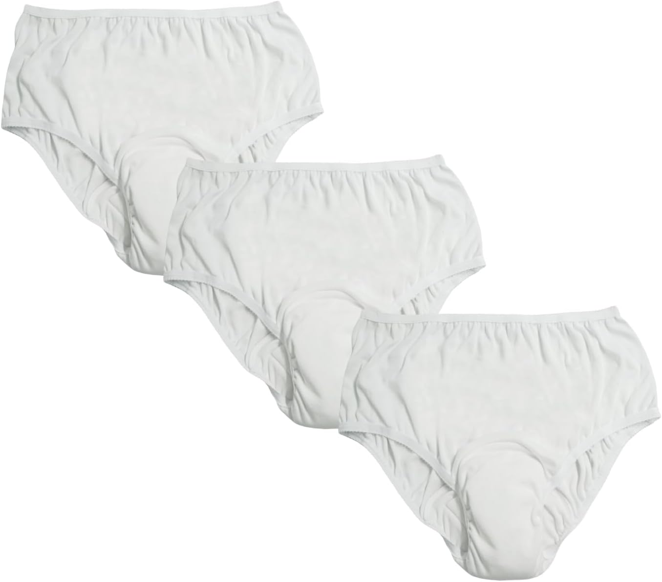 Pull On Style Adult Cloth Diaper for Women, Reusable Nappy Washable Elderly Incontinence Care Protection Nappies Underwear for Women, Repeatedly Washing Leak-Proof Safety Pants (35-49 inch Waist)