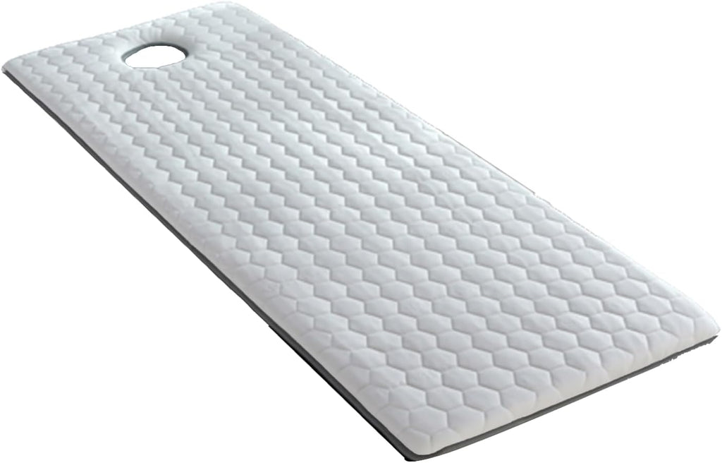 Massage Table Memory Foam Topper with Breathe Hole,Square/Round/Trapezoidal Head Lash Bed Topper,Spa Bed Cushion Topper,3/4/5/6cm Thick Protective Pad for Beauty Salon,3cm/1.2",S 80x190cm