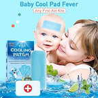 EASYEAH 12 Sheets Cooling Patches for Fever Discomfort & Pain Relief, Cooling Relief Fever Reducer, Soothe Headache Pain, Pack of 12