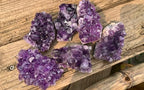 MIMOSA Amethyst Clusters 1.2LB Deep Purple Natural Raw Amethyst Rock Healing Crystal Quartz Box of Geodes 10-20 Pcs
