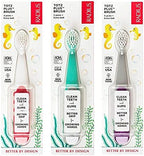 RADIUS Children's Toothbrush, Totz Plus Brush, Extra Soft Bristles, White & Coral/Mint & Grey/Grey & Purple, BPA Free ADA Accepted, for Delicate Teeth & Gums for Children 3 Years & Up, Pack of 3