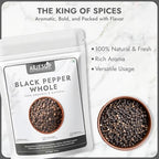 AEJESOP Black Pepper Whole, Kali Mirch, Indian Spices, 3.5 oz (100g)