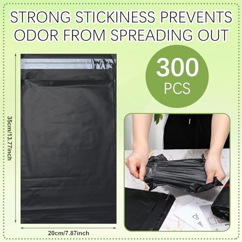 300 Pcs Ostomy Pouch Disposable Bag 7.87 x 13.78 Inches Ostomy Pouch Disposal Bags Prevent Odours Leakage Colostomy Supplies Anti Peeping Disposal Sacks for Colostomy Waste Bags