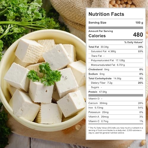 5.29oz Freeze Dried Tofu Cubes – 1cm Bite-Sized High Protein Dehydrated Tofu – Instant Vegan Food for Ramen Toppings, Miso Soup, Hiking & Emergency Keto Meals