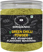 EDZZEL Unique Premium Indian Natural Green Chilli Powder -100 GRAM (Pack Of 1)