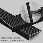 Non-Slip Stair Nosing, 2PCS, 36", Black - Aluminium Stair Edge Trim, Indoor & Outdoor Stair Edge Protector for Step Edge Protector, Stair Edging, Transition Strip, Metal Corner Trim