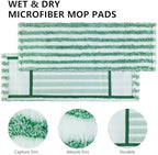 6 Pack Replacement Mop Refills Compatible with Libman Wet & Dry Microfiber Mop, Reusable Washable Mop Head Replacement Pads for Cleaning Multi-Surface Floor (Mop not Included)