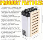 Electric Sauna Heater Stove 3KW-3.6KW, 110V Stainless Steel Sauna Stove with Internal Control, Temperature Adjustable & 3H Timer for Home Hotel Spa Sauna Room 3kw