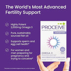 Proceive Conception Omega 3 Fish Oil Supplement for Men and Women, High Strength 2000mg Omega 3 Fatty Acids with DHA and EPA, Daily Fertility and Pre Conception Support, 60 Softgel Capsules